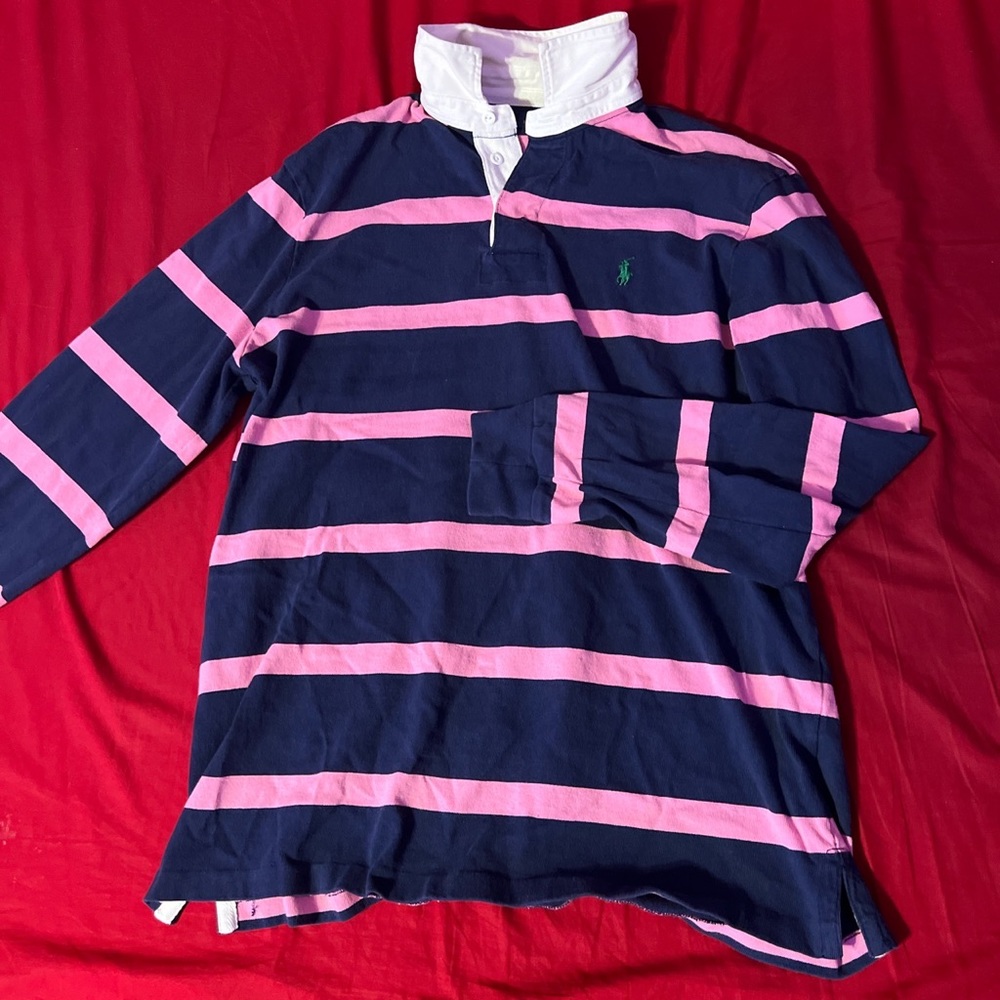 Polo Ralph Lauren Pink/Blue Long-Sleeve Shirt